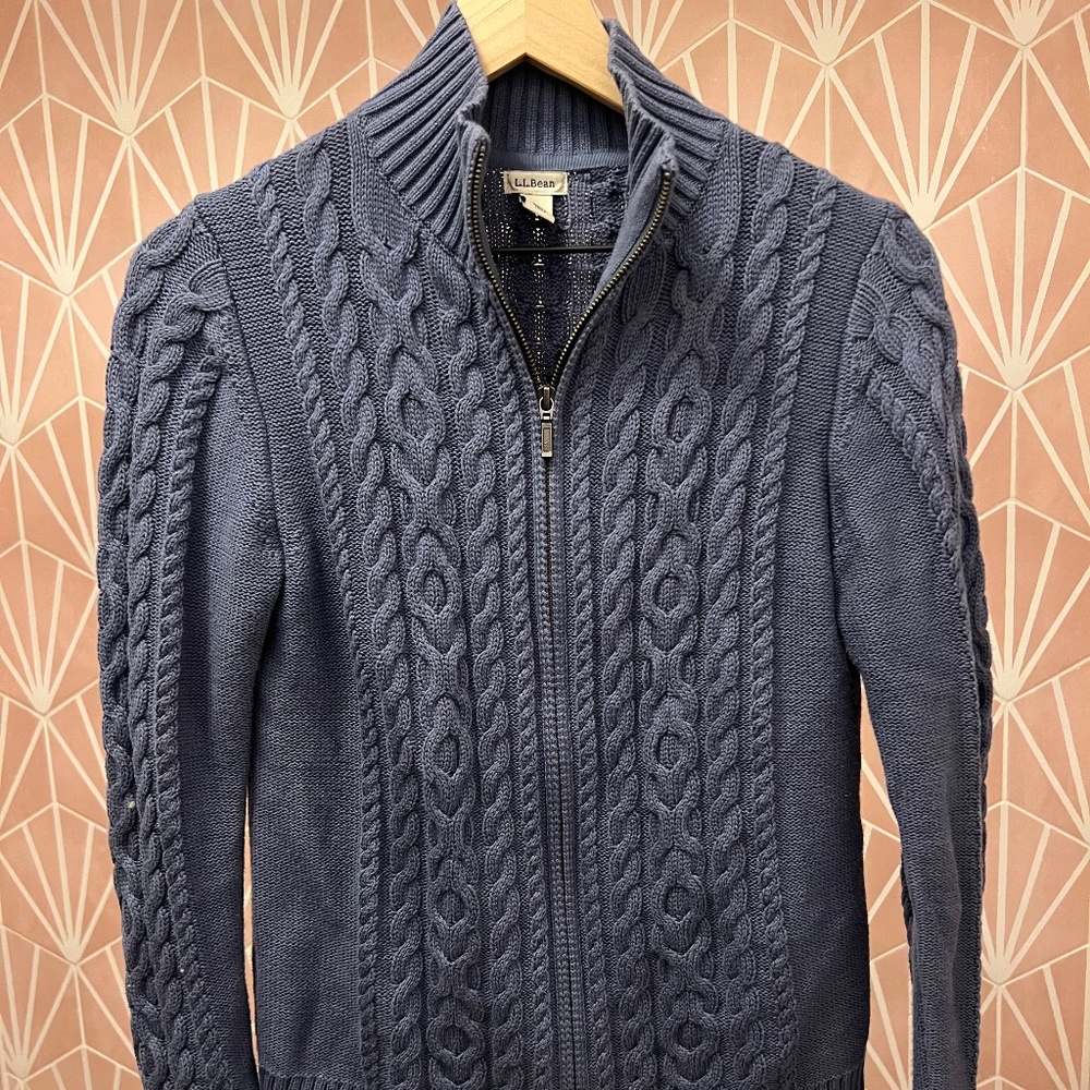 LLBean Double L Cable Sweater